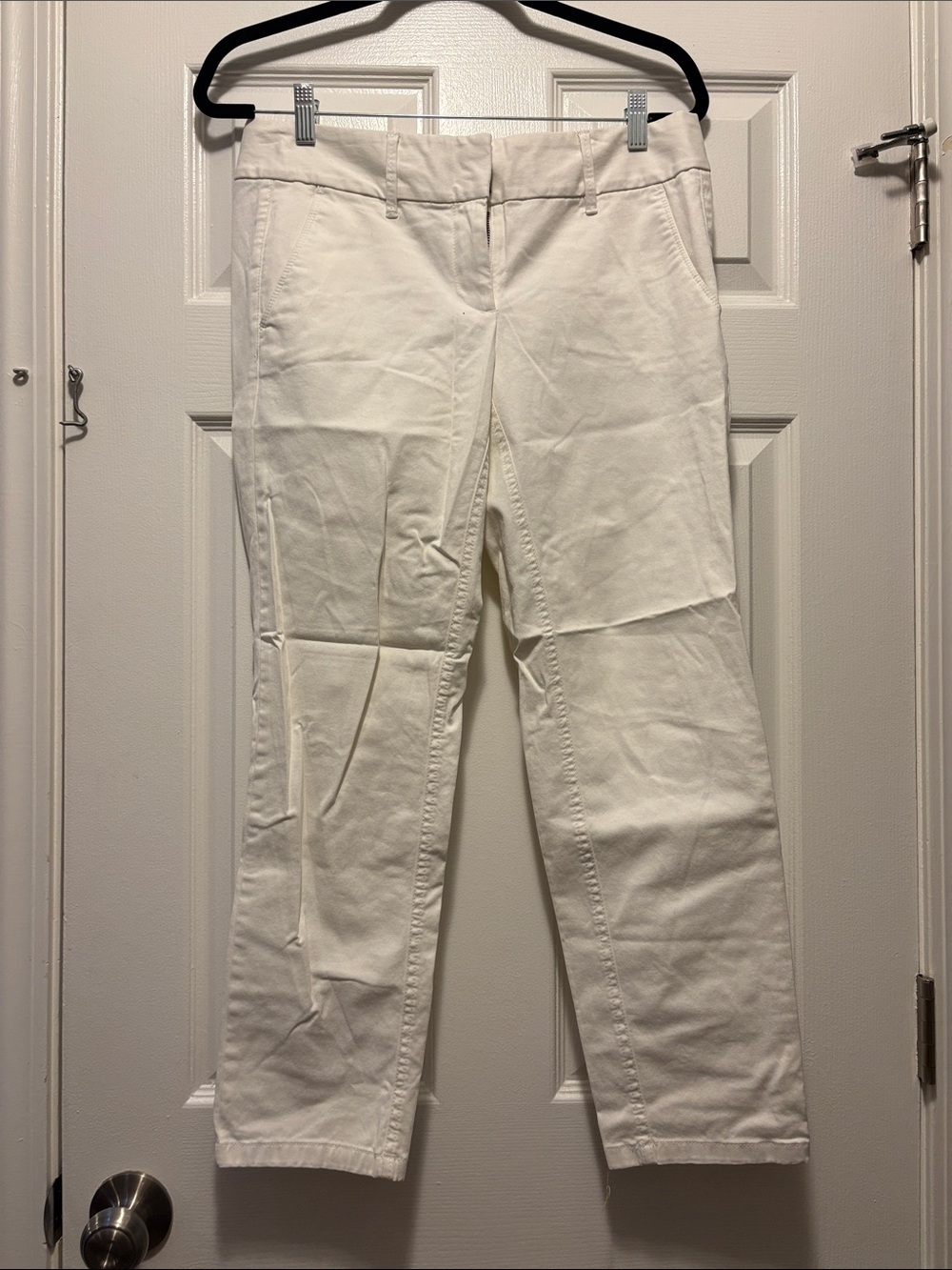 LOFT White Straight Leg Pants